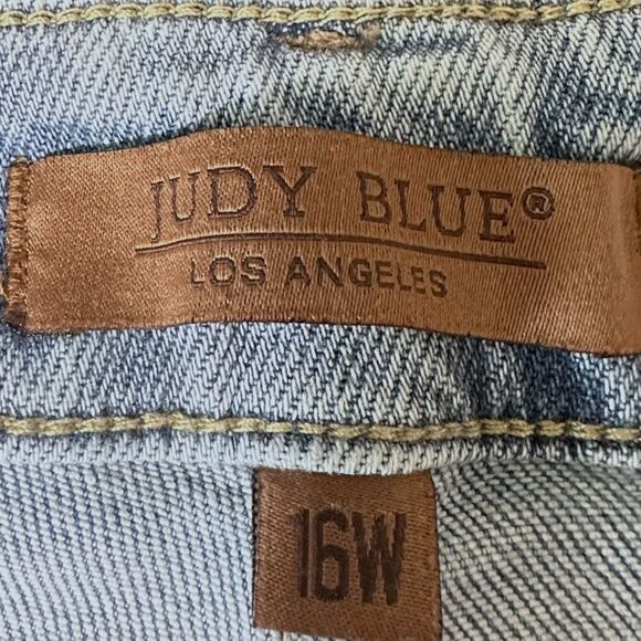 JUDY BLUE LOS ANGELES Women’s Light Wash High Waist Double Cuff Jogger Jeans Siz - Picture 6 of 9